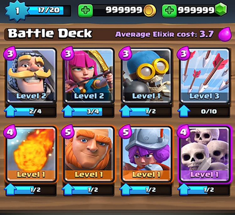 hacked version of clash royale pc